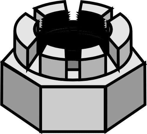 Hexagon castle nut M20x1,5