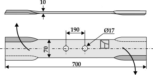 Mover-blade 700mm - right