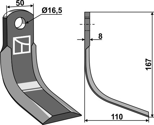 Blade 167x50mm
