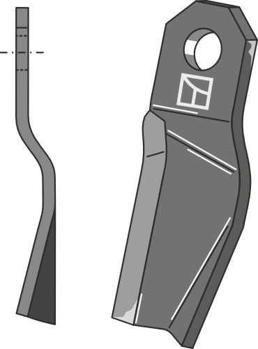 Comminution blade 220x80mm, right model