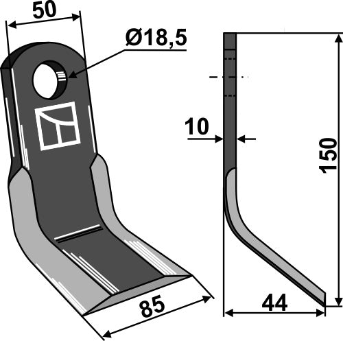 Y-blade 150x50mm