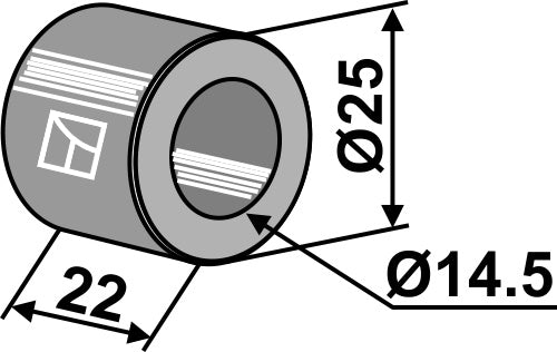 Puska 22xØ14,5xØ25