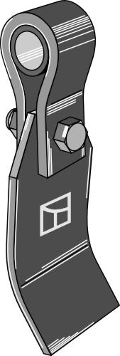 Flail assembled with holder, bush and blade