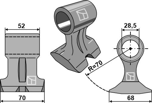 Karsimishammeri 70x52mm