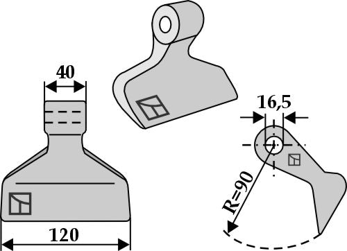 Pruning hammer 120x40mm