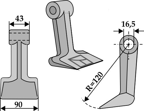 Pruning hammer 90x43mm