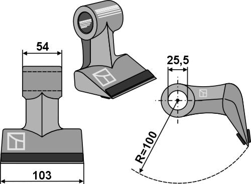 Beskärningshammare 103x54 mm - PTA