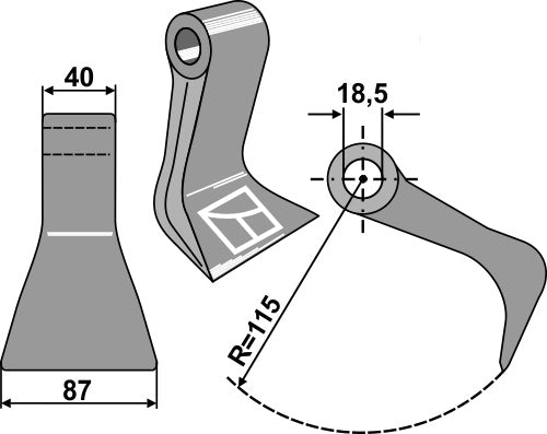 Pruning hammer 87x40mm
