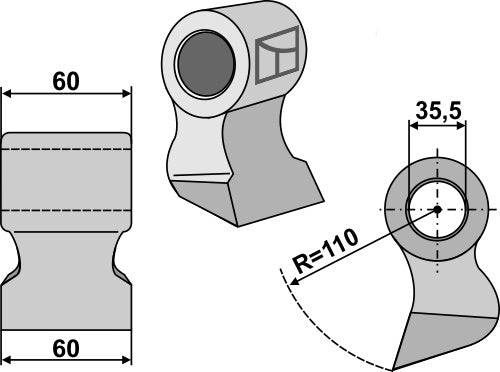 Pruning hammer 60x60mm