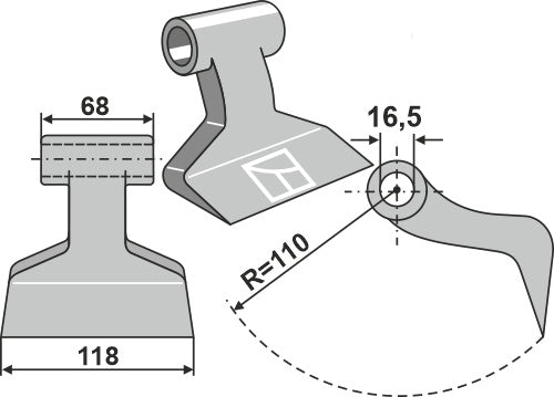 Pruning hammer 118x68mm