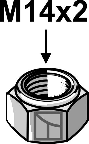 Itselukittuva mutteri - M14x2
