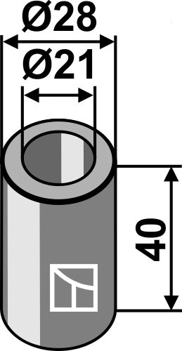 Bøssing 40xØ21xØ28