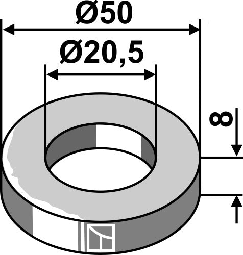 Washer Ø50x8xØ20,5