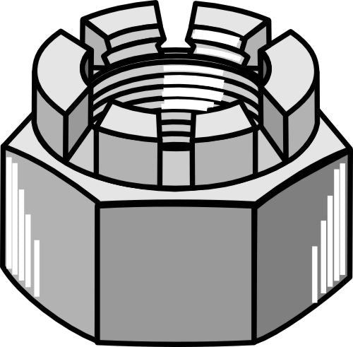 Sekskantet slotmøtrik M24x3