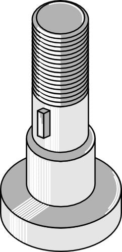 Pin for assembling with 2 blades