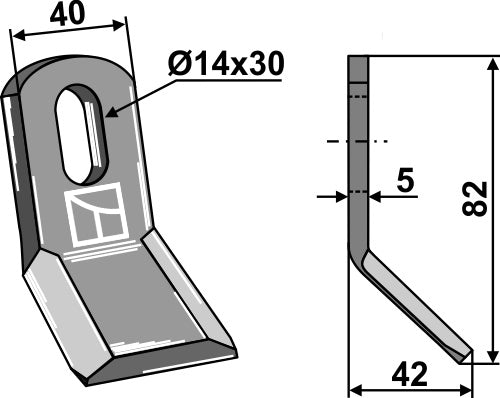 Y-blade 82x40mm