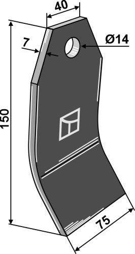 Blade 150x75mm