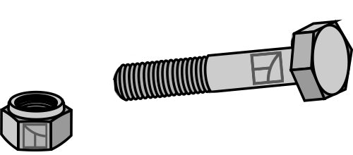 Pultti itselukittuvalla mutterilla - 1/2''UNF