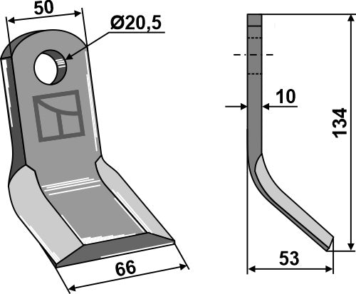 Y-blade 134x50mm