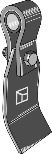 Slagblad montert med holder, hylse og blad