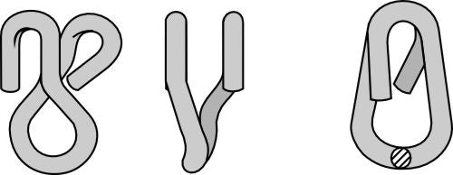 Sjækkel til fastgørelse af 2 blade