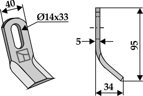 All-purpose Y-blade 95x40mm