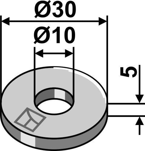 Bush for straw chopper flail blade