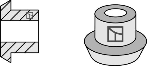 Bush for straw chopper flail blade