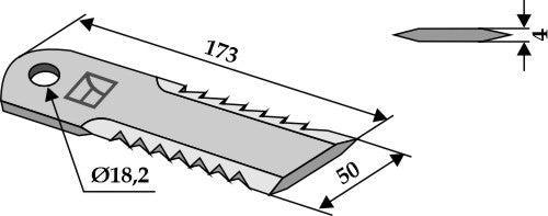 Straw chopper flail blade
