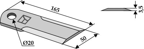 Straw chopper flail blade