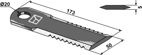 Straw chopper flail blade