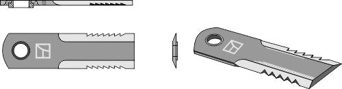 Straw chopper flail blade