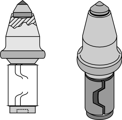 Rund attrack-tåke for gategraver med hardmetall