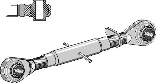 Toppstag med herdet strekkstang M20x2,5