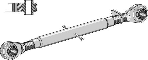 Toppstag med herdet strekkstang M20x2,5