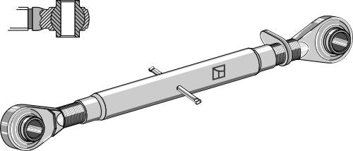 Toppstag med herdet strekkstang M20x2,5