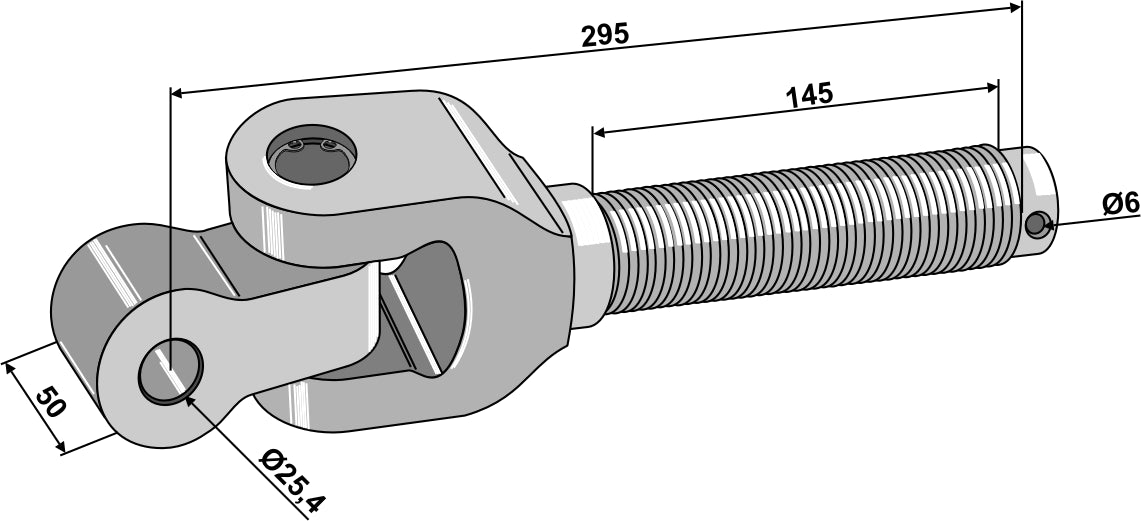 Swivelling tie-rod 1 3/4