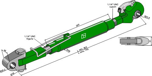 Compl. top-link 1.1/4''UNC