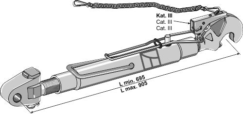 Compl. top-link with swivelling tie-rod Ø32