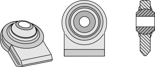 Ball joint terminals for lower-links to be welded