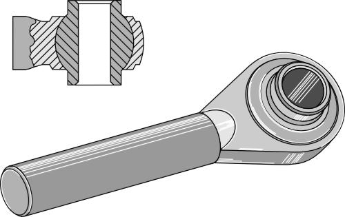Kulledsterminal med rund stam