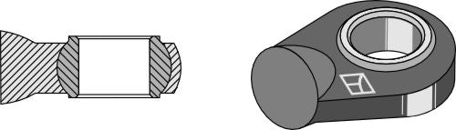 Ball joint terminals for lower-links to be welded