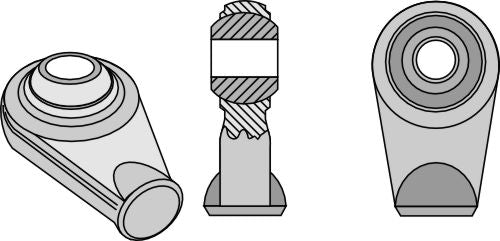 Ball joint terminals for top-links to be welded