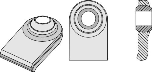 Ball joint terminals for lower-links to be welded