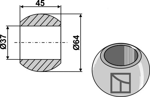 Kule for trekkstangkrok Kat. III