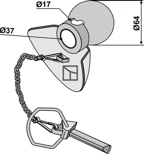 Kulstyrningskon med låsstift Kat. III