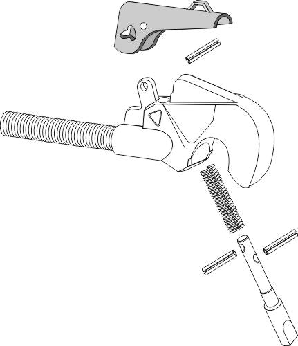 Lever for top hooks, new model