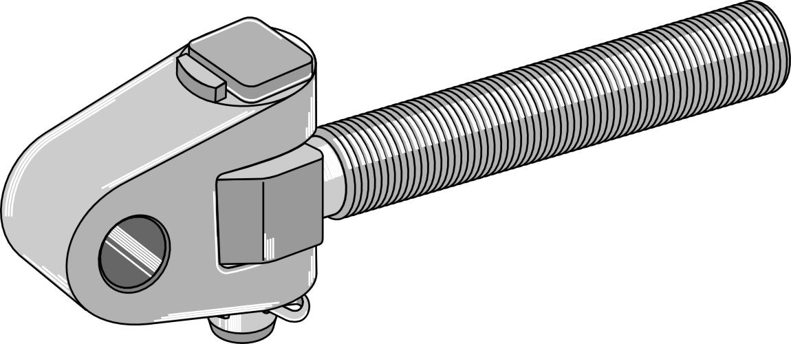 Svängbar dragstång M30x3,5