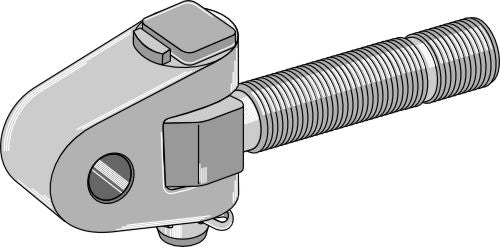 Swiveling tie-rod M36x4