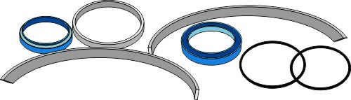 Sealing kit for hydraulic top-links produced in 94/95